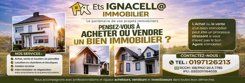 Affiche ignacell@ Immobilier, le partenaire de vos projets immobiliers